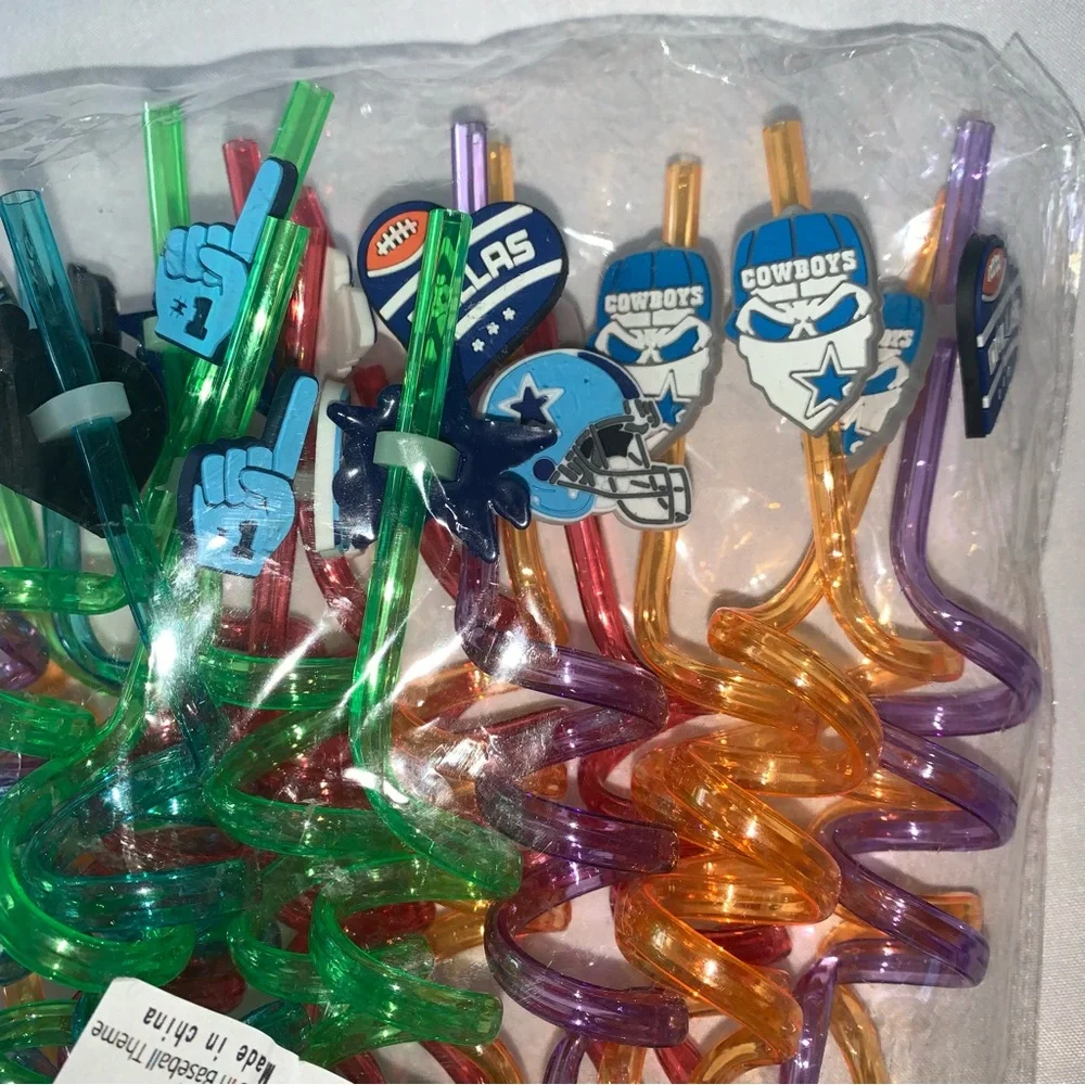 New Cowboys silly straws 26 pcs